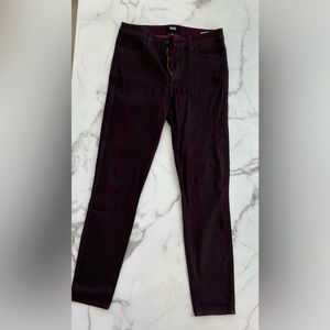 Paige Verdugo maroon coated jeans